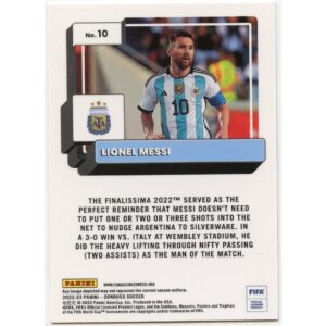 PANINI DONRUSS SOCCER 2022-23 LIONEL MESSI #10 ARGENTINA OPTIC PARALLEL