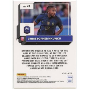 PANINI DONRUSS SOCCER 2022-23 CHRISTOPHER NKUNKU #47 FRANCE OPTIC PARALLEL