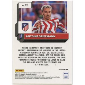 PANINI DONRUSS SOCCER 2022-23 ANTOINE GRIEZMANN #12 ATLETICO MADRID OPTIC PARALLEL