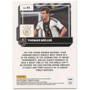 PANINI DONRUSS SOCCER 2022-23 THOMAS MULLER #63 GERMANY ORANGE PARALLEL