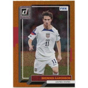 PANINI DONRUSS SOCCER 2022-23 BRENDEN AARONSON #168 USA ORANGE PARALLEL