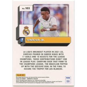 PANINI DONRUSS SOCCER 2022-23 VINICIUS JR #103 REAL MADRID ORANGE PARALLEL