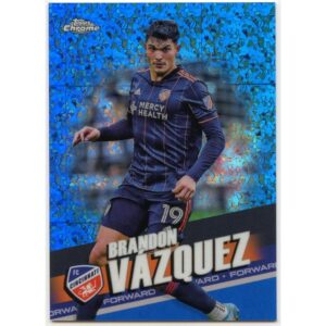 TOPPS CHROME MLS 2022 BRANDON VAZQUEZ #15 CINCINNATI Blue Mini-Diamond Refractor /199