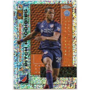 TOPPS CHROME MLS 2022 CALVIN HARRIS #46 CINCINNATI PITCH PRODIGIES SPECKLE REFRACTOR