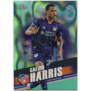 TOPPS CHROME MLS 2022 CALVIN HARRIS #182 CINCINNATI AQUA LAVA REFRACTOR /299