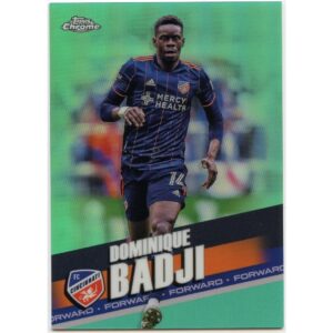 TOPPS CHROME MLS 2022 DOMINIQUE BADJI #73 CINCINNATI AQUA REFRACTOR /299