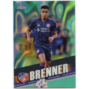 TOPPS CHROME MLS 2022 BRENNER #11 CINCINNATI AQUA LAVA REFRACTOR /299