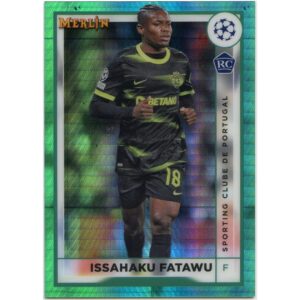 TOPPS UEFA MERLIN 2023 ISSAHAKU FATAWU #128 SPORTING LISBON AQUA PRISM REFRACTOR