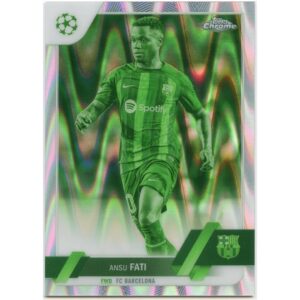 TOPPS CHROME 2022-23 ANSU FATI #193 BARCELONA NIGHT VISION RAY WAVE /225