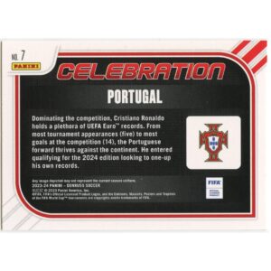 PANINI DONRUSS SOCCER 2023-24 CRISTIANO RONALDO #7 PORTUGAL CELEBRATION