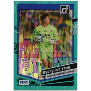 PANINI DONRUSS SOCCER 2023-24 HYUNG-MO YANG #175 SUWON SAMSUNG BLUEWINGS TEAL PARALLEL /199