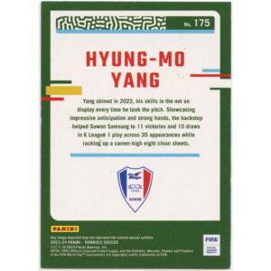 PANINI DONRUSS SOCCER 2023-24 HYUNG-MO YANG #175 SUWON SAMSUNG BLUEWINGS TEAL PARALLEL /199