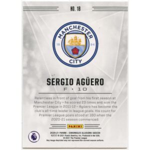 PANINI CHRONICLES ILLUSIONS 2020-21 SERGIO AGUERO #18 MANCHESTER CITY GOLD CIRCLES