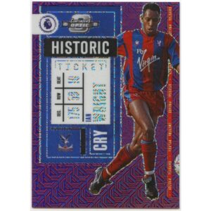 PANINI CHRONICLES CONTENDERS OPTIC 2020-21 IAN WRIGHT #3 CRYSTAL PALACE HISTORIC TICKET PURPLE MOJO