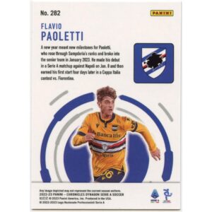 PANINI CHRONICLES DYNAGON SERIE A 2022-23 FLAVIO PAOLETTI #283 SAMPDORIA SILVER