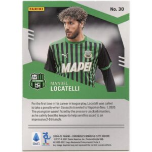 PANINI CHRONICLES DONRUSS ELITE 2020-21 MANUEL LOCATELLI #30 SASSUOLO GOLD CIRCLES