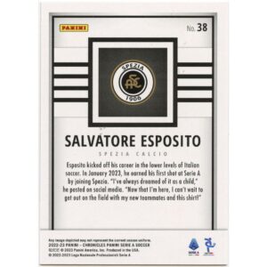 PANINI CHRONICLES PANINI SERIE A 2022-23 SALVATORE ESPOSITO #38 SPEZIA RED /199