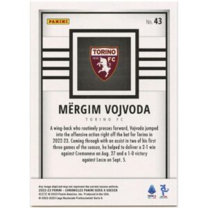 PANINI CHRONICLES PANINI SERIE A 2022-23 MERGIM VOJVODA #43 TORINO RED /199