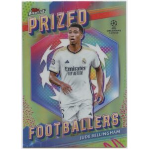 TOPPS FINEST UEFA CLUB COMPETITION 2023-24 JUDE BELLINGHAM #PF-20 REAL MADRID PRIZED FOOTBALLERS