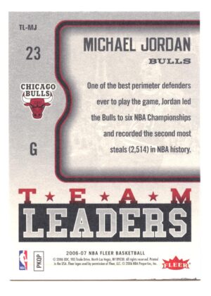 FLEER 2006-07 MICHAEL JORDAN #TL-MJ CHICAGO BULLS