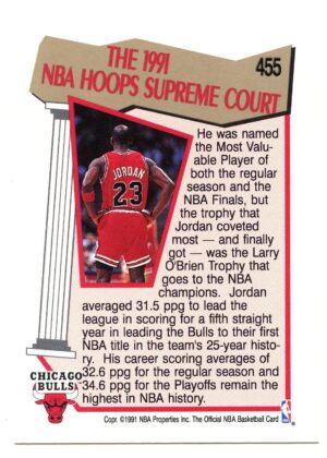 HOOPS 1991 MICHAEL JORDAN #455 CHICAGO BULLS