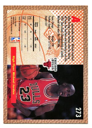 FLEER SLAM DUNK 1992 MICHAEL JORDAN #273 CHICAGO BULLS