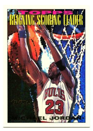 TOPPS REIGNING SCORIN LEADER 1993 MICHAEL JORDAN #384 CHICAGO BULLS GOLD