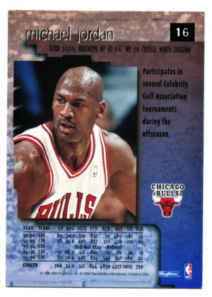 SKYBOX PREMIUM 1996 MICHAEL JORDAN #16 CHICAGO BULLS