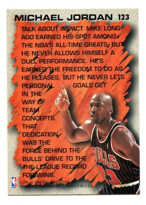 FLEER 1996 MICHAEL JORDAN #123 CHICAGO BULLS