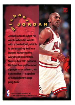 FLEER 1995 MICHAEL JORDAN #323 CHICAGO BULLS