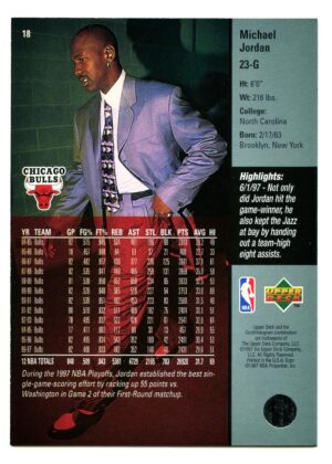 UPPER DECK 1997 MICHAEL JORDAN #18 CHICAGO BULLS