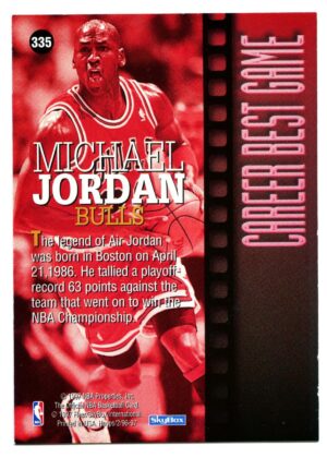 HOOPS CAREER BEST GAME 1996 MICHAEL JORDAN #335 CHICAGO BULLS