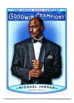 UPPER DECK GOODWIN CHAMPIONS 2019 MICHAEL JORDAN #1 CHICAGO BULLS ROYAL BLUE