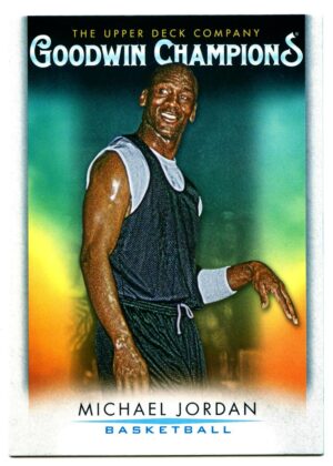 UPPER DECK GOODWIN CHAMPIONS 2021 MICHAEL JORDAN #1 CHICAGO BULLS ROYAL BLUE