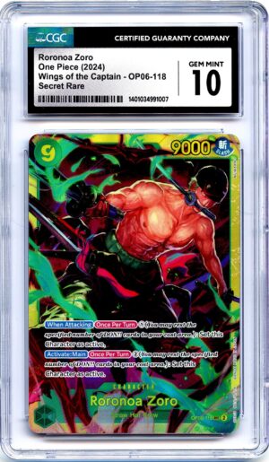 One Piece Wings of the Captain Roronoa Zoro OP06-118 – CGC 10.0