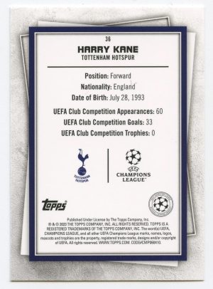 Harry Kane Topps Superstars 2023 Uncommon Green #36