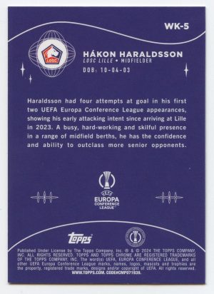 Hakon Haraldsson Topps Chrome 2024 Wonderkids #WK-5