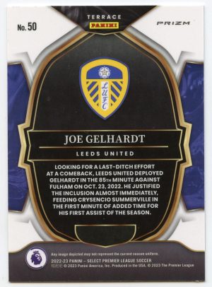 Joe Gelhardt Panini Select Premier League 2022-23 Pink Ice Prizm Terrace #50