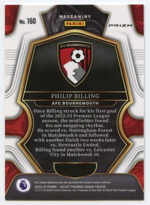 Philip Billing Panini Select Premier League 2022-23 Pink Ice Prizm Mezzanine #160