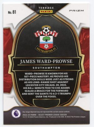 James Ward-Prowse Panini Select Premier League 2022-23 Pink Ice Prizm Terrace #81