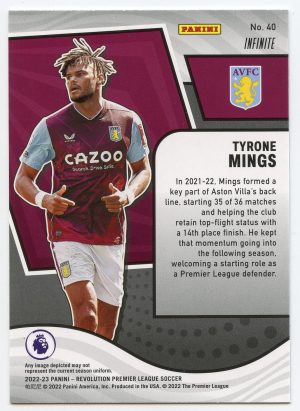 Tyrone Mings Panini Revolution Premier League 2022-23 Infinite #40