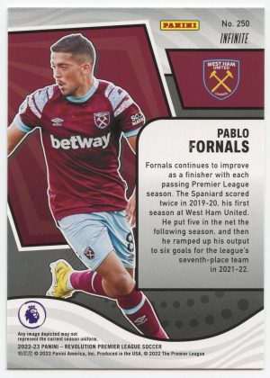 Pablo Fornals Panini Revolution Premier League Infinite #250