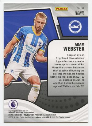 Adam Webster Panini Revolution Premier League 2022-23 Infinite #54