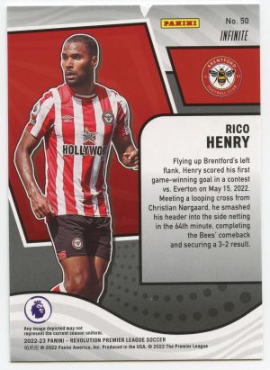 Rico Henry Panini Revolution Premier League 2022-23 Infinite #50