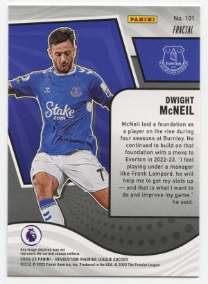 Dwight McNeil Panini Revolution Premier League 2022-23 Fractal #101