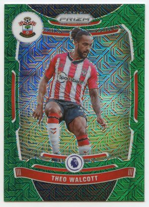 Theo Walcott Panini Prizm Premier League 2021-22 Green Mojo #117