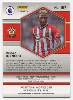 2021-22 Panini Mosaic Premier League Moussa Djenepo #157 Orange