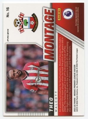 2021-22 Panini Mosaic Premier League Theo Walcott #16 Montage