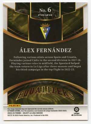 2022-23 Panini Select La Liga Alex Fernandez #6 Equalizers