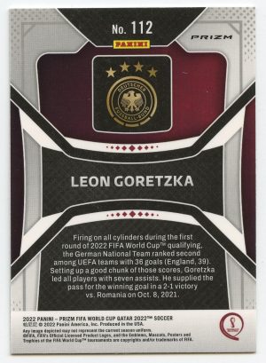 2022 Panini Prizm World Cup Qatar Leon Goretzka #112 Green Wave